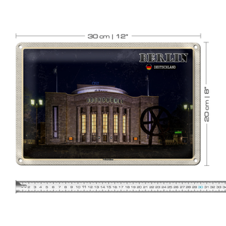 Blechschild Städte Berlin Volksbühne Deutschland 30x20cm
