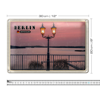 Blechschild Städte Berlin Hauptstadt Wannsee 30x20cm