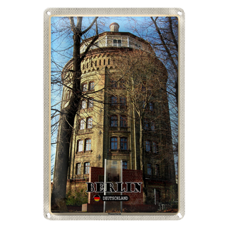 Blechschild Städte Berlin Deutschland Wasserturm 20x30cm