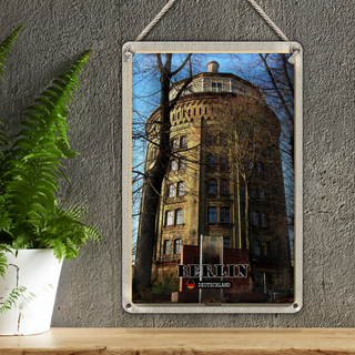 Blechschild Städte Berlin Deutschland Wasserturm 20x30cm