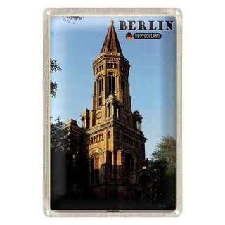 Blechschild Städte Berlin Deutschland Zionskirche 20x30cm