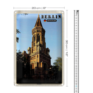 Blechschild Städte Berlin Deutschland Zionskirche 20x30cm