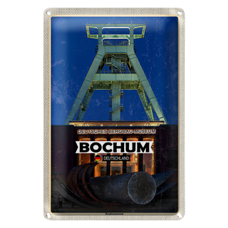 Blechschild Städte Bochum Bergbaumuseum Deutschland 20x30cm