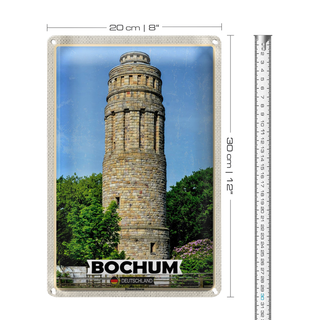 Blechschild Städte Bochum Bismarkturm Architektur 20x30cm