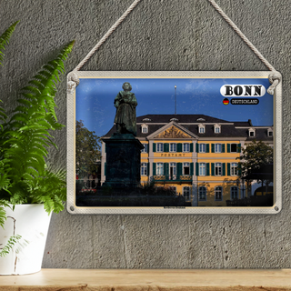 Blechschild Städte Bonn Beethoven Denkmal Architektur 30x20cm