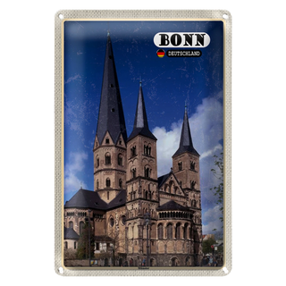 Blechschild Städte Bonn Münster Altstadt Deutschland 20x30cm