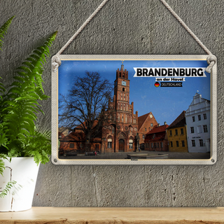 Blechschild Städte Brandenburg an der Havel Rathaus 30x20cm
