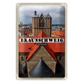 Blechschild Städte Braunschweig Dom Kirche 20x30cm