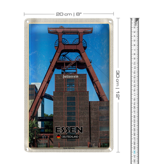 Blechschild Städte Essen Deutschland Zeche Zollverein 20x30cm