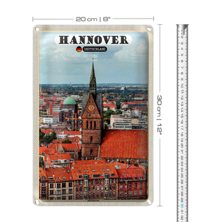 Blechschild Städte Hannover Marktkirche Altstadt 20x30cm