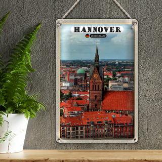 Blechschild Städte Hannover Marktkirche Altstadt 20x30cm