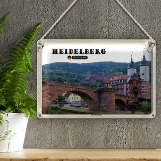Blechschild Städte Heidelberg Altstadt Torbogen 30x20cm