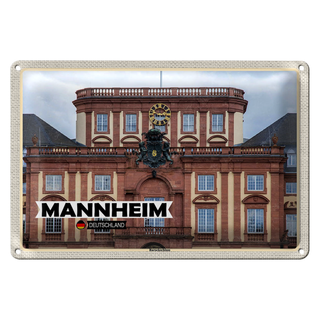 Blechschild Städte Mannheim Deutschland Barockschloss 30x20cm