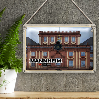 Blechschild Städte Mannheim Deutschland Barockschloss 30x20cm