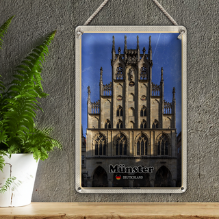 Blechschild Städte Münster Historichesrathaus 20x30cm