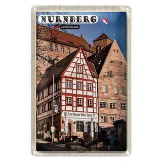 Blechschild Städte Nürnberg Deutschland Altstadt 20x30cm