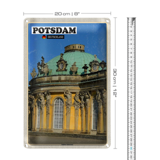 Blechschild Städte Potsdam Schloss Sanssouci 20x30cm