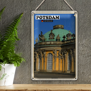 Blechschild Städte Potsdam Schloss Sanssouci 20x30cm