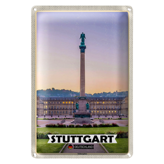 Blechschild Städte Stuttgart Deutschland Schlossplatz 20x30cm