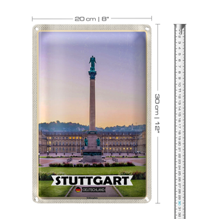 Blechschild Städte Stuttgart Deutschland Schlossplatz 20x30cm