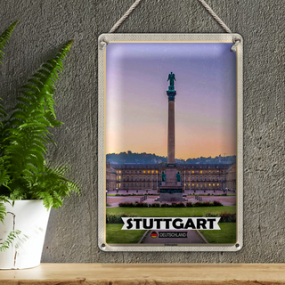 Blechschild Städte Stuttgart Deutschland Schlossplatz 20x30cm