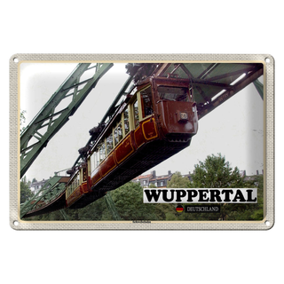 Blechschild Städte Wuppertal Deutschland Schwebebahn 30x20cm