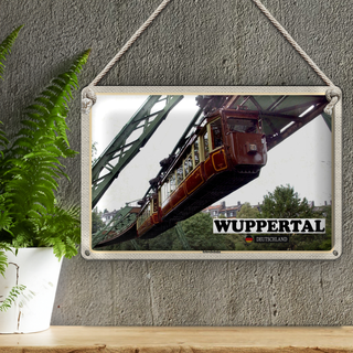 Blechschild Städte Wuppertal Deutschland Schwebebahn 30x20cm