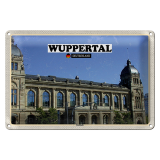 Blechschild Städte Wuppertal Deutschland Stadthalle 30x20cm