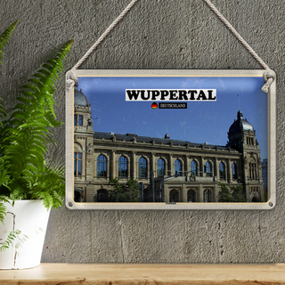 Blechschild Städte Wuppertal Deutschland Stadthalle 30x20cm