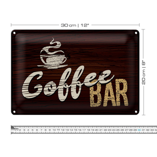 Blechschild Spruch 30x20cm Coffee Bar