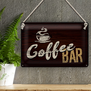 Blechschild Spruch 30x20cm Coffee Bar