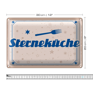 Blechschild Spruch 30x20cm Sterneküche