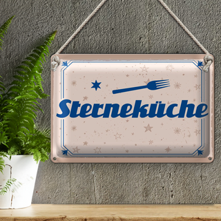 Blechschild Spruch 30x20cm Sterneküche