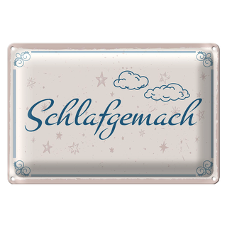 Blechschild Spruch 30x20cm Schlafgemach