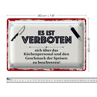 Blechschild Spruch 30x20cm Es ist verboten sich über das