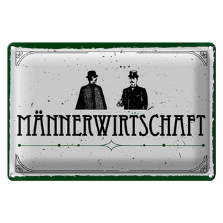 Blechschild Spruch 30x20cm Männerwirtshaft