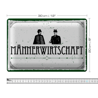 Blechschild Spruch 30x20cm Männerwirtshaft