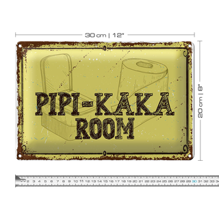 Blechschild Spruch 30x20cm Pipi-Kaka room