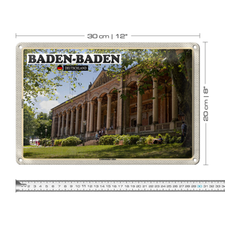 Blechschild Städte Baden-Baden Lichtentaler-Allee 30x20cm