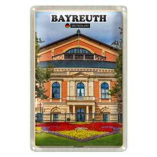 Blechschild Städte Amberg Bayreuth Herrenhaus 20x30cm