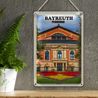 Blechschild Städte Amberg Bayreuth Herrenhaus 20x30cm