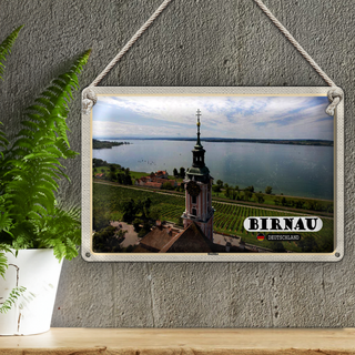Blechschild Städte Birnau Basilika Kirche Natur 30x20cm