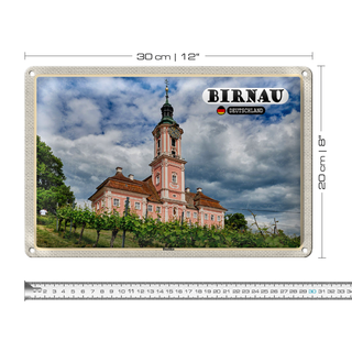 Blechschild Städte Birnau Basilika Architektur 30x20cm