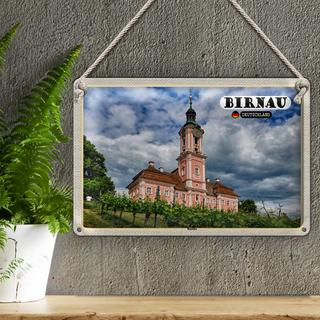 Blechschild Städte Birnau Basilika Architektur 30x20cm