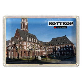 Blechschild Städte Bottrop Rathaus Architektur 30x20cm