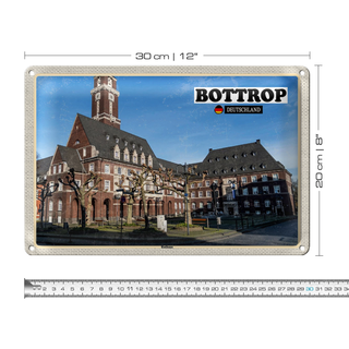 Blechschild Städte Bottrop Rathaus Architektur 30x20cm