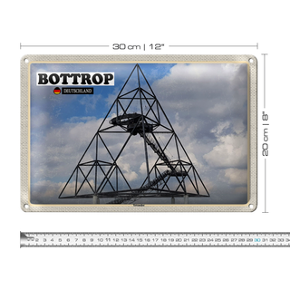 Blechschild Städte Bottrop Tetraeder Architektur 30x20cm