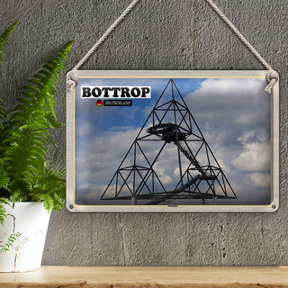 Blechschild Städte Bottrop Tetraeder Architektur 30x20cm