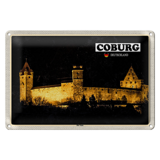 Blechschild Städte Coburg Die Veste Schloss 30x20cm