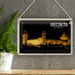 Blechschild Städte Coburg Die Veste Schloss 30x20cm